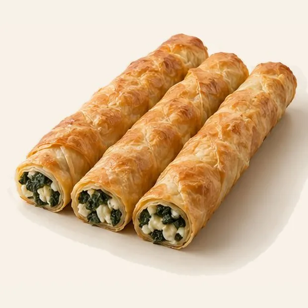 Rolled Börek with Spinach & Cheese